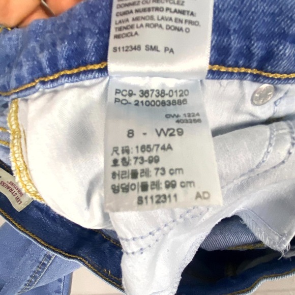 Levi's Signature Heritage Boyfriend Jeans Women 8 Blue Denim Mid Rise Cuffed Hem - Picture 16 of 16